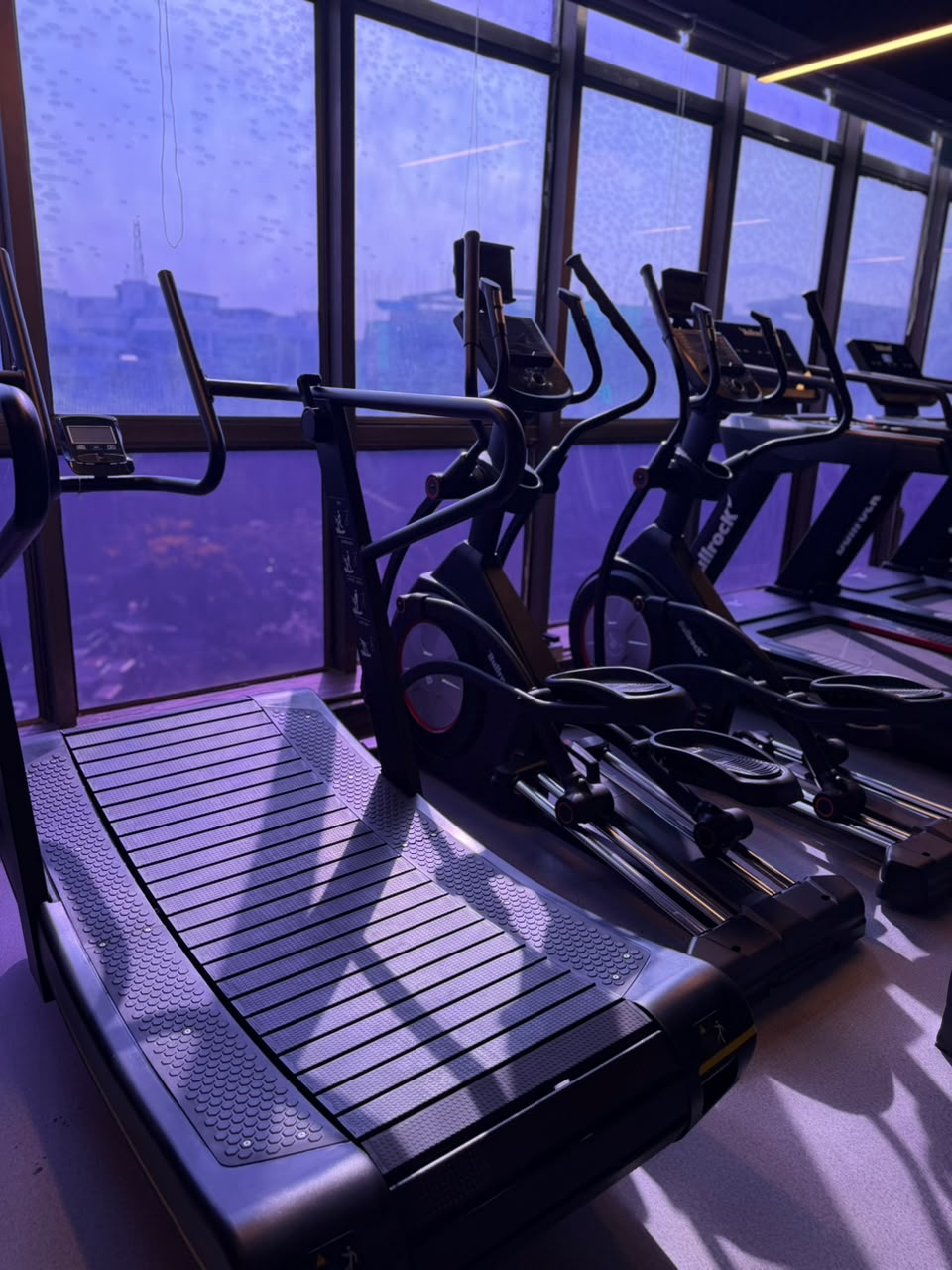 Equipment on the gym floor
